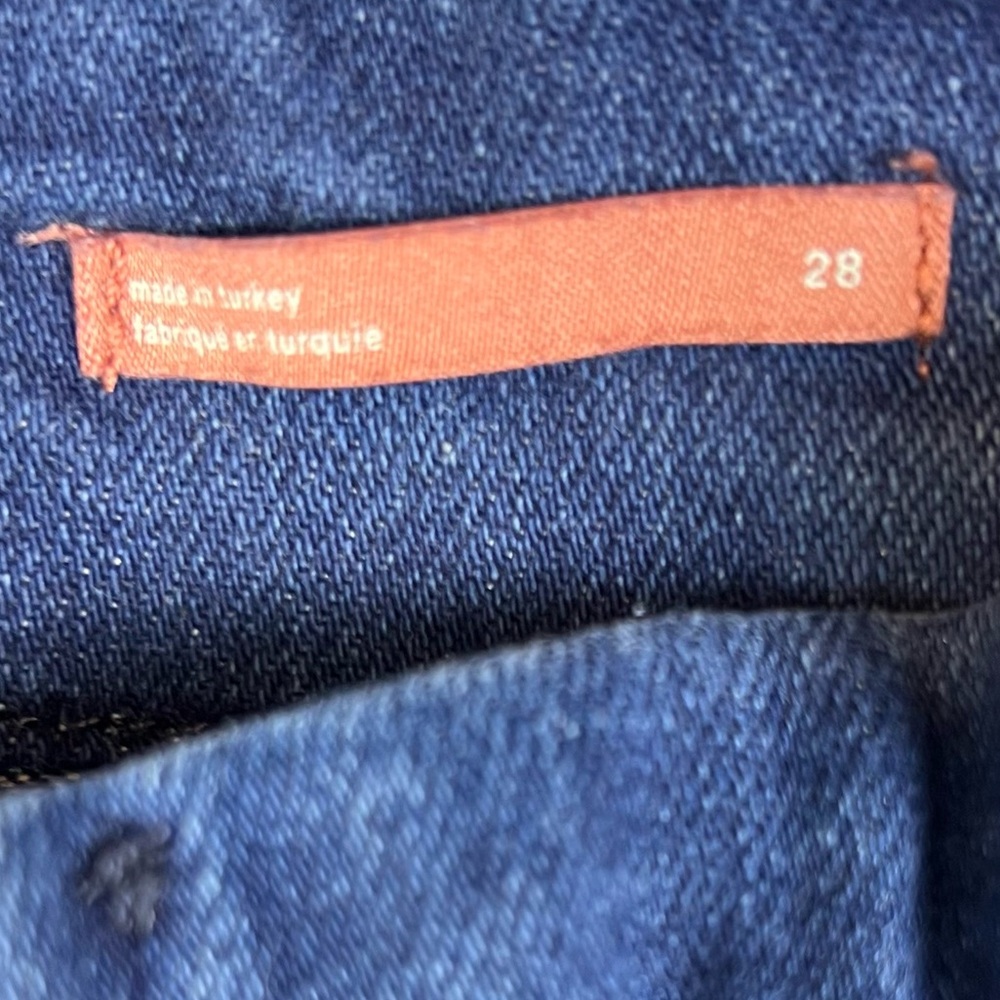 Anthropologie Jeans Womens 28 Pilcro The Skipper Wide Leg Raw Hem High Waisted - Picture 9 of 11